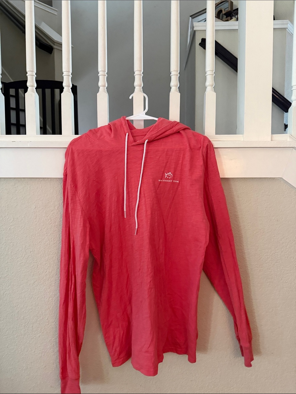 Southern Tide Men's Crewneck Hoodie in Coral